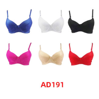 AD191-Lady push-up Bras (Sold by the Dozen, Assorted Colors and Sizes)