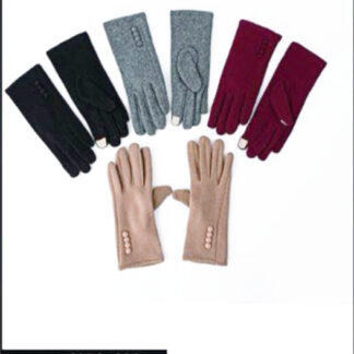J001-168-Lady Winter Gloves, Works With Phone Displays (Sold by the Dozen, Assorted Colors)