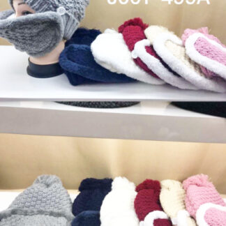 J001-449-Lady Winter Hat with Face Cover (Sold by the Dozen, Assorted Colors)