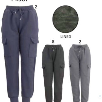 P4387-Fur Lined Sweatpants (Assorted Colors and Sizes)