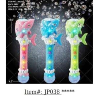 JP038-Shark Bubble Wand (Assorted Colors) (12in)