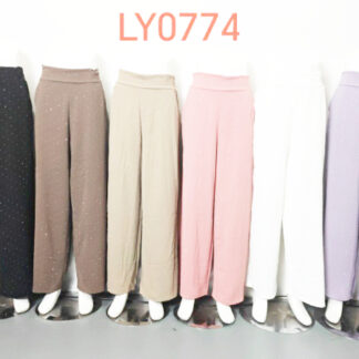 LY0774-Lady's Palazzo Pants (Assorted Colors & Sizes)