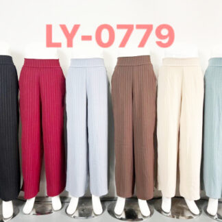 LY0779-Lady's Palazzo Pants (Assorted Colors & Sizes)