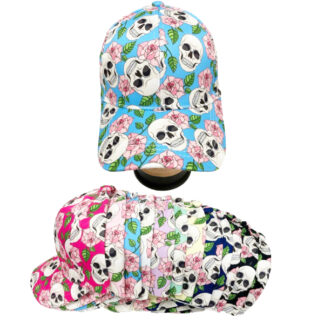 A547-Kids Skull Baseball Hat (Assorted Colors, Sold by the Dozen)