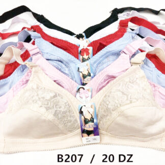 B207-Lady Wireless Bra (Assorted Colors, Sold by the Dozen)