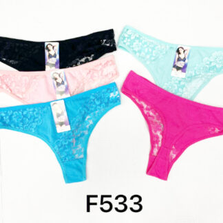 F533-Lady Underwear (Assorted Colors and Sizes, Sold by 30pcs)
