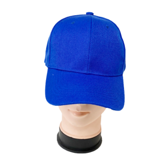 DF2100Blue-Plain Blue Baseball Caps (Sold by the Dozen)