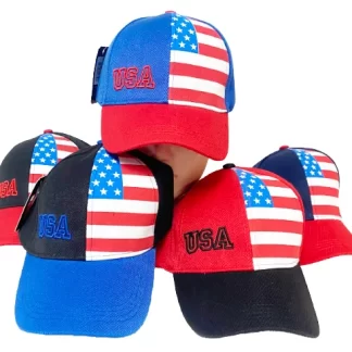 DF2609-USA Baseball Hat (Sold by the Dozen, Assorted Colors)