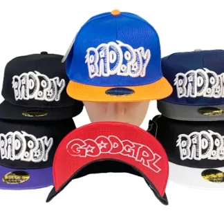 DF337-Badboy/Goodgirl Flat-bill Hats (Sold by the Dozen, Assorted Colors)