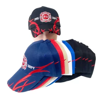 DF2591-Fire Department Hats (Sold by the Dozen, Assorted Colors)