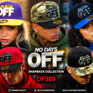 389-No Days Off Flat-bill (Sold by the Dozen, Assorted Colors)