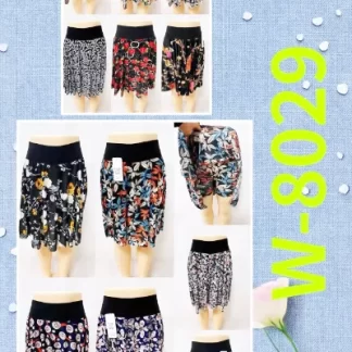 W8029- Lady Summer Skirt With Shorts Under (Assorted Colors and Sizes)