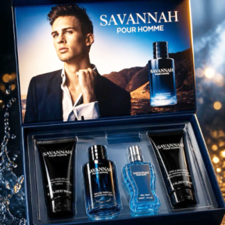Savannah Pour Homme Luxury Men's Gift Set (V2, 6pc Min, Case Price Available)