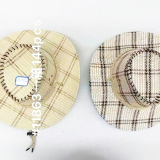 11863-Plaid Cowboy Hat (Assorted Colors)(Min 12pcs)