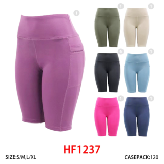 HF1237-Lady's Legging Shorts (Assorted Colors and Sizes)(Min 12pcs)