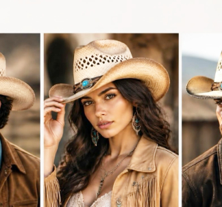 J001-265-Blue Jewel Cowboy Hat (Assorted Colors, Min 12 Pieces)