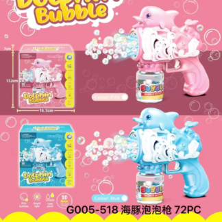 G005-518-Dolphin Multi Blowing Bubble Blower (Assorted Colors, Min 12pcs)