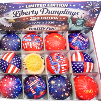 250th Edition Liberty Dumpling Squishy Soft Squeeze Decompression Dough, Anxiety Relief Fidget, Adult Fidget Tool (Assorted Colors)(Minimum 12pcs)