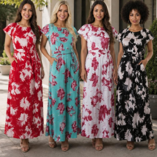 AH2005-1-Ladies Summer Dress (Assorted Colors and Sizes)