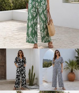 AH2017-Lady's 1pc Jumpsuit (Assorted Colors and Sizes)