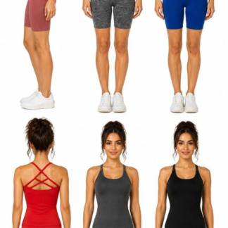 Q-1844 Ladies 2pc Workout Set (Assorted Colors, Min 12pcs)
