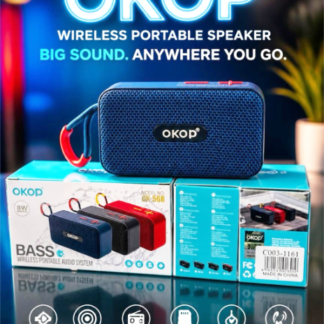 OKOP OK-568 Portable Wireless Bluetooth 5.0 Speaker – 8W Deep Bass Outdoor Sound System with FM Radio, TF Card & AUX Input (C003-1161, Min 6pcs, Case Prices Available)