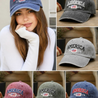 DF6173-America Denim Baseball Hats (Sold by the Dozen, Assorted Colors)