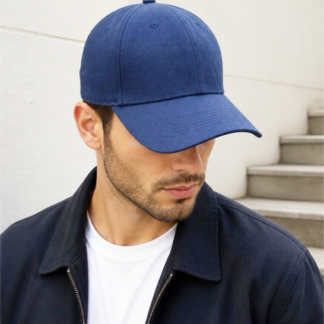 Unisex Plain Navy Blue Baseball Cap – Adjustable 6-Panel Blank Dad Hat (DF2100, Sold by the Dozen)