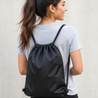 Black Draw String Bag (Q001-237, Min 10pcs)