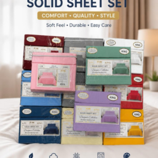 91601-QC- 6PC Solid Bed Sheet Set (Assorted Colors)(Case Orders ONLY)