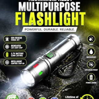 Kampak Aluminum Alloy Multipurpose Tactical Flashlight (Z001-1029, Min 6pcs, Case Price Available)