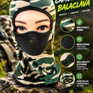 Camouflage Balaclava Face Mask – 12-Piece Bulk Pack Assorted Colors (J001-648A)